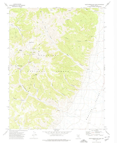United States Geological Survey Northumberland Pass, NV (1971, 24000-Scale) digital map