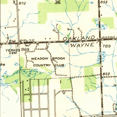 United States Geological Survey Northville, MI (1936, 31680-Scale) digital map