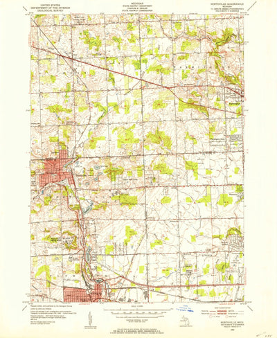 United States Geological Survey Northville, MI (1952, 24000-Scale) digital map