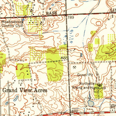 United States Geological Survey Northville, MI (1952, 24000-Scale) digital map