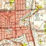 United States Geological Survey Northville, MI (1952, 24000-Scale) digital map