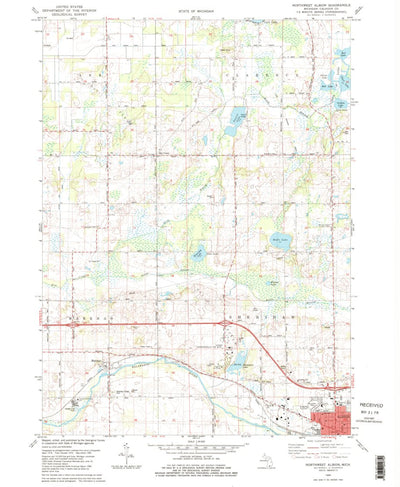 United States Geological Survey Northwest Albion, MI (1980, 24000-Scale) digital map