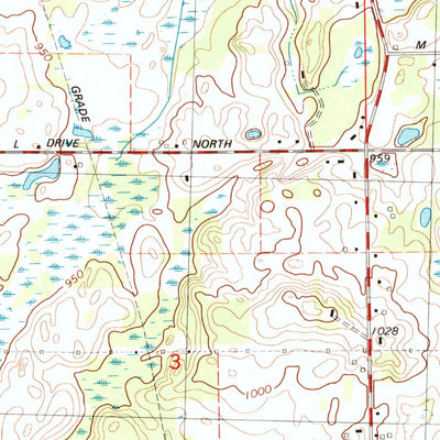 United States Geological Survey Northwest Albion, MI (1980, 24000-Scale) digital map