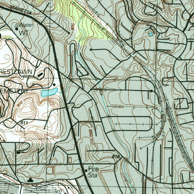United States Geological Survey Northwest Atlanta, GA (1997, 24000-Scale) digital map