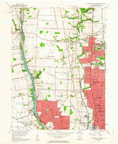 United States Geological Survey Northwest Columbus, OH (1955, 24000-Scale) digital map