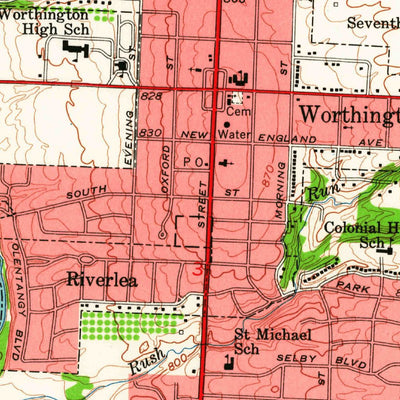 United States Geological Survey Northwest Columbus, OH (1955, 24000-Scale) digital map