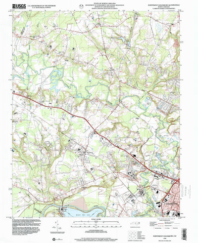 United States Geological Survey Northwest Durham, NC (1998, 24000-Scale) digital map