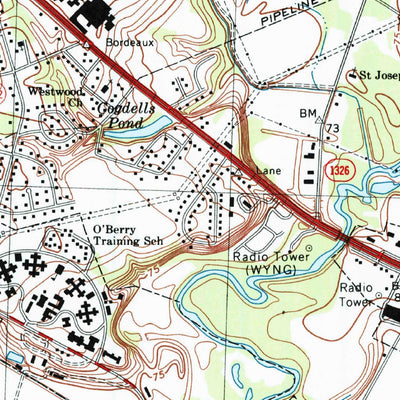 United States Geological Survey Northwest Durham, NC (1998, 24000-Scale) digital map
