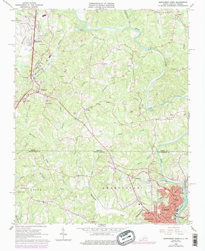 United States Geological Survey Northwest Eden, NC-VA (1965, 24000-Scale) digital map