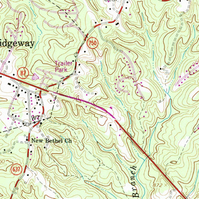 United States Geological Survey Northwest Eden, NC-VA (1965, 24000-Scale) digital map