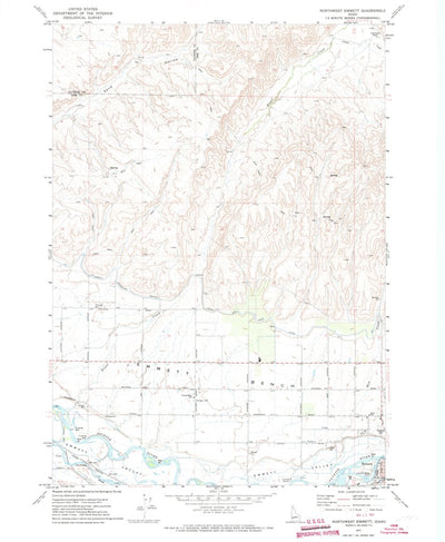 United States Geological Survey Northwest Emmett, ID (1971, 24000-Scale) digital map