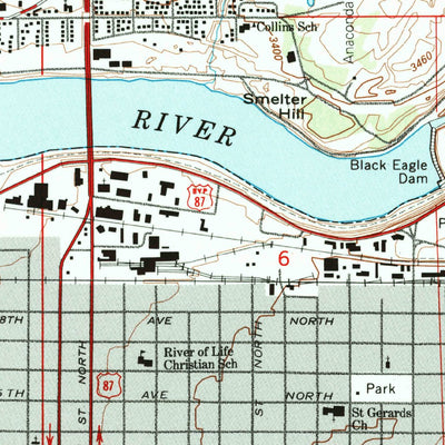 United States Geological Survey Northwest Great Falls, MT (1965, 24000-Scale) digital map