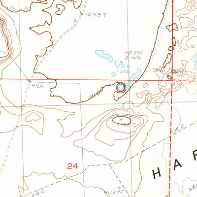 United States Geological Survey Northwest Harney Lake, OR (1990, 24000-Scale) digital map