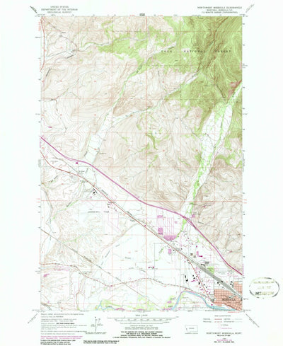United States Geological Survey Northwest Missoula, MT (1964, 24000-Scale) digital map