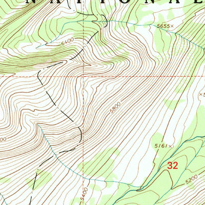 United States Geological Survey Northwest Peak, MT (1997, 24000-Scale) digital map