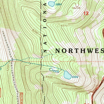 United States Geological Survey Northwest Peak, MT (1997, 24000-Scale) digital map