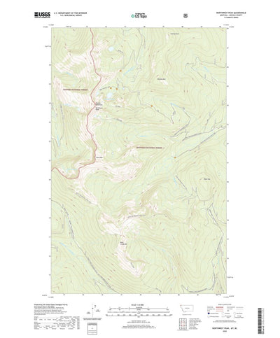 United States Geological Survey Northwest Peak, MT (2020, 24000-Scale) digital map