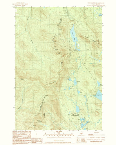 United States Geological Survey Northwest Pond, ME (1990, 24000-Scale) digital map