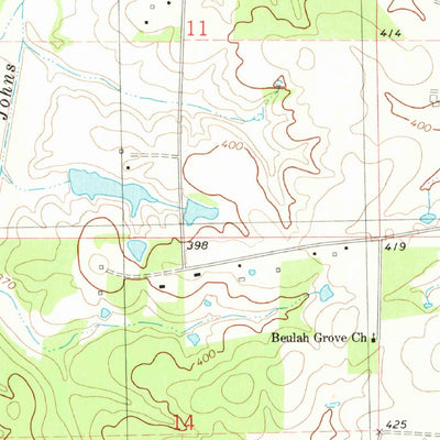 United States Geological Survey Northwest Pontotoc, MS (1980, 24000-Scale) digital map