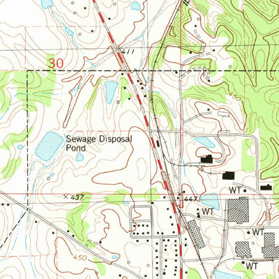United States Geological Survey Northwest Pontotoc, MS (1980, 24000-Scale) digital map