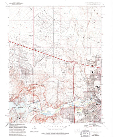 United States Geological Survey Northwest Pueblo, CO (1961, 24000-Scale) digital map