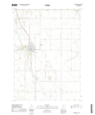 United States Geological Survey Northwood, IA (2022, 24000-Scale) digital map