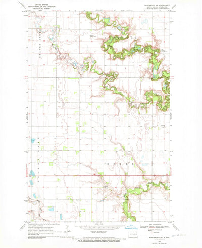 United States Geological Survey Northwood SE, ND (1970, 24000-Scale) digital map