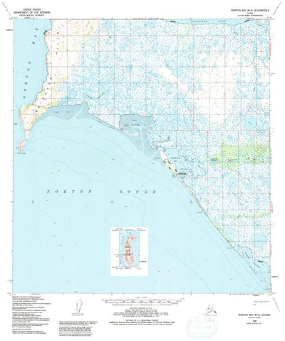 United States Geological Survey Norton Bay B-5, AK (1950, 63360-Scale) digital map