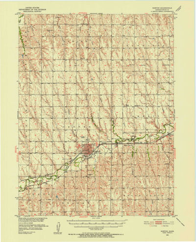 United States Geological Survey Norton, KS (1951, 62500-Scale) digital map