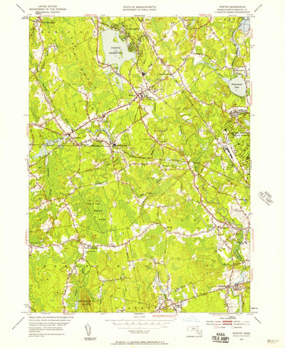 United States Geological Survey Norton, MA (1951, 24000-Scale) digital map