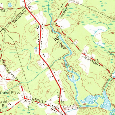 United States Geological Survey Norton, MA (1964, 24000-Scale) digital map