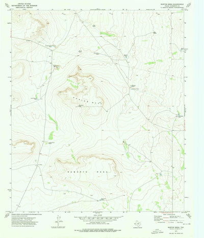 United States Geological Survey Norton Mesa, TX (1973, 24000-Scale) digital map