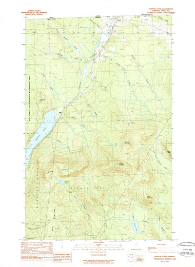 United States Geological Survey Norton Pond, VT (1989, 24000-Scale) digital map