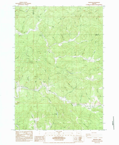 United States Geological Survey Nortons, OR (1984, 24000-Scale) digital map