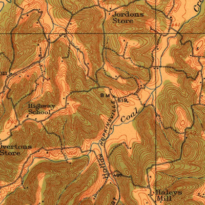 United States Geological Survey Nortonville, KY (1912, 62500-Scale) digital map
