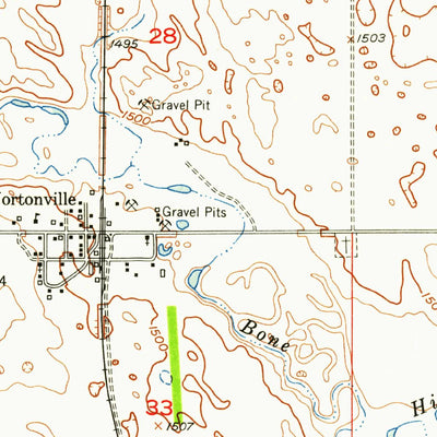 United States Geological Survey Nortonville, ND (1953, 24000-Scale) digital map