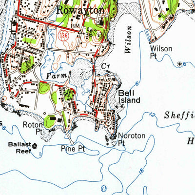 United States Geological Survey Norwalk South, CT-NY (1951, 24000-Scale) digital map