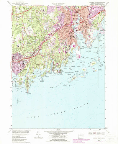 United States Geological Survey Norwalk South, CT-NY (1960, 24000-Scale) digital map