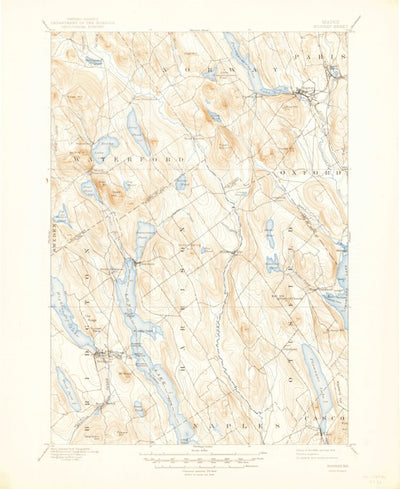 United States Geological Survey Norway, ME (1896, 62500-Scale) digital map
