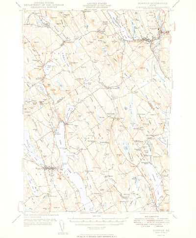 United States Geological Survey Norway, ME (1949, 62500-Scale) digital map