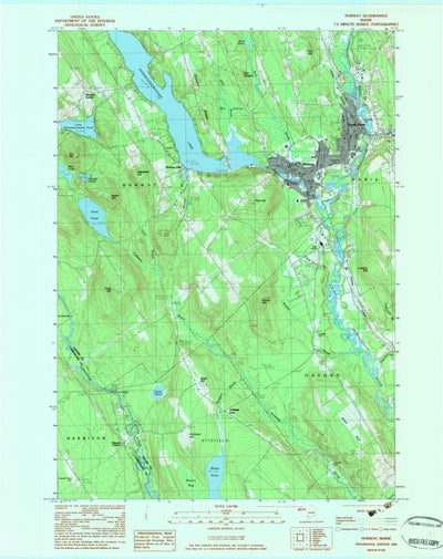 United States Geological Survey Norway, ME (1983, 24000-Scale) digital map