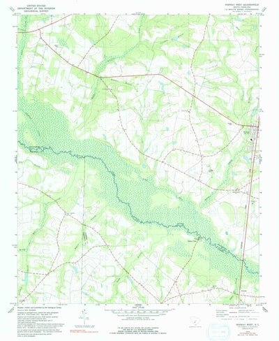United States Geological Survey Norway West, SC (1979, 24000-Scale) digital map