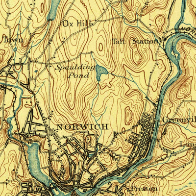 United States Geological Survey Norwich, CT (1892, 62500-Scale) digital map