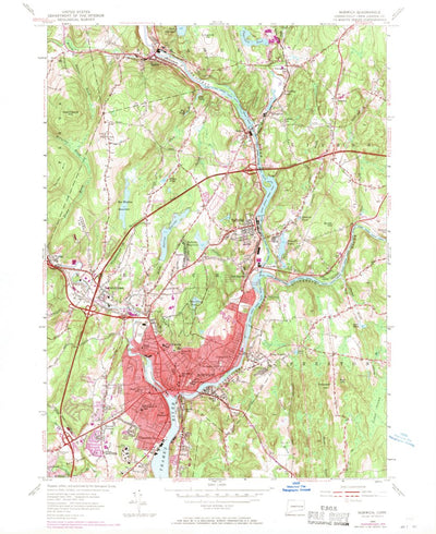 United States Geological Survey Norwich, CT (1954, 24000-Scale) digital map