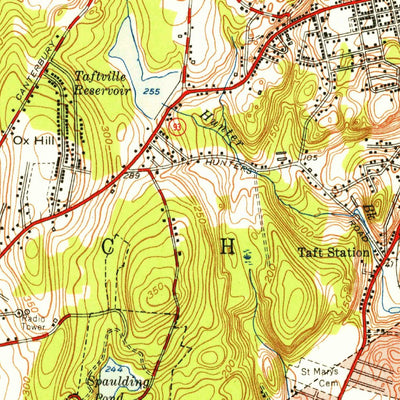 United States Geological Survey Norwich, CT (1954, 31680-Scale) digital map