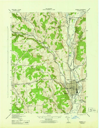 United States Geological Survey Norwich, NY (1944, 31680-Scale) digital map