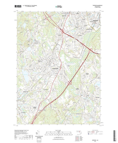 United States Geological Survey Norwood, MA (2021, 24000-Scale) digital map