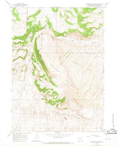 United States Geological Survey Nostrum Mountain, WY (1965, 24000-Scale) digital map