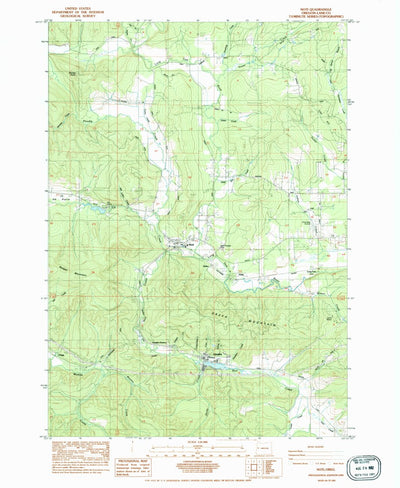 United States Geological Survey Noti, OR (1984, 24000-Scale) digital map