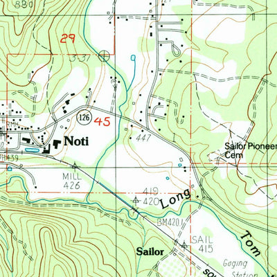 United States Geological Survey Noti, OR (1984, 24000-Scale) digital map